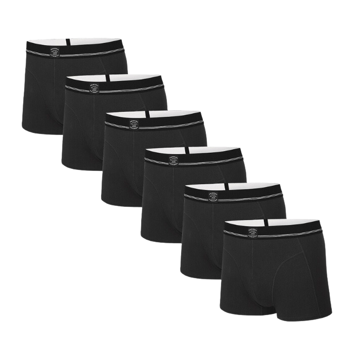 Herren Boxershorts mit Label, 6er Pack