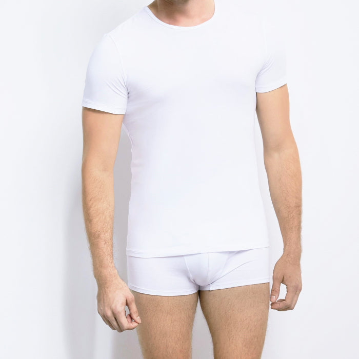 Herren Unterziehshirt mit Rundhalsausschnitt, 3er Pack