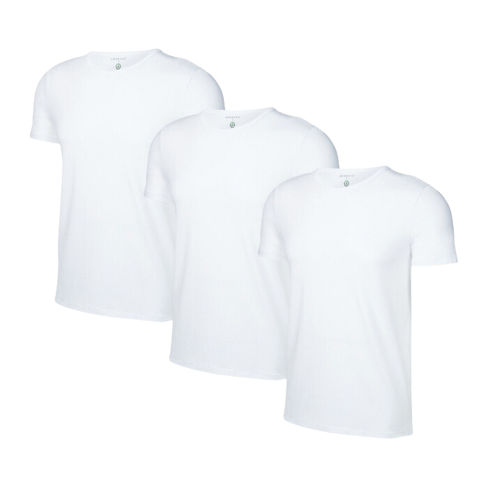 Herren Unterziehshirt mit Rundhalsausschnitt, 3er Pack