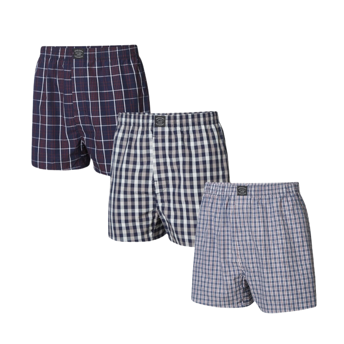 Herren Webboxershorts, 3er Pack